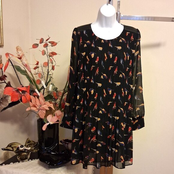 NWOT MINA UK Women’s Unique Design Well Tailored Pleated Lined Dress Size 10 - Picture 2 of 9